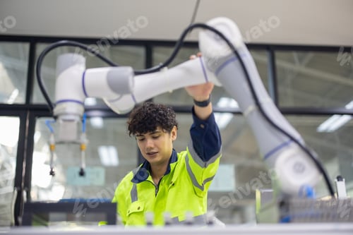 Preview: Trainees master robotics with hands-on workshops and quality control in manufacturing academy.