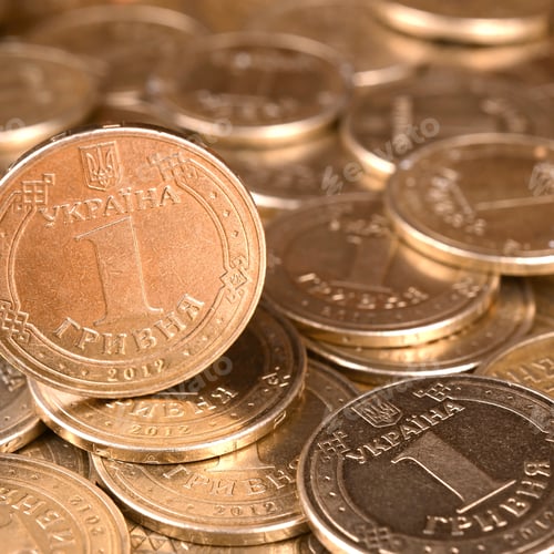 Preview: Financial success ukrainian money background for rich life concepts