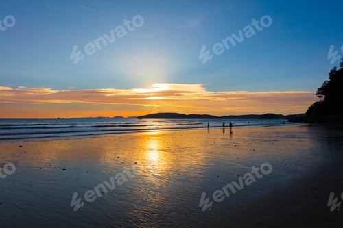 Preview: Beach in Thailand Against Sky During Sunset