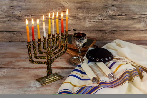 Preview: Jewish Holiday symbol Star of David Hanukkah menorah Hanukkah, the Jewish Festival of Lights