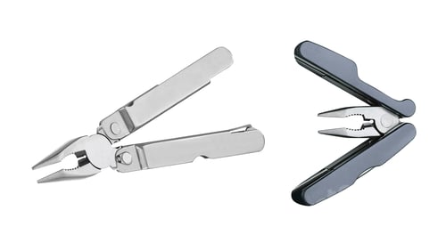 Preview: Steel multitool isolated on white background