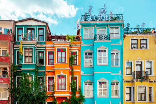 Preview: Colourful houses in Balat, Istanbul, Turkey