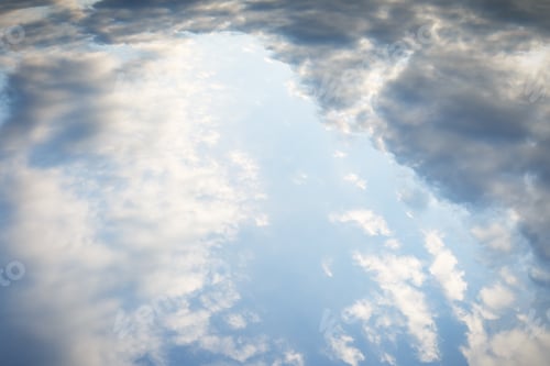 Preview: Dark blue sunset sky. Nature multicolored background.