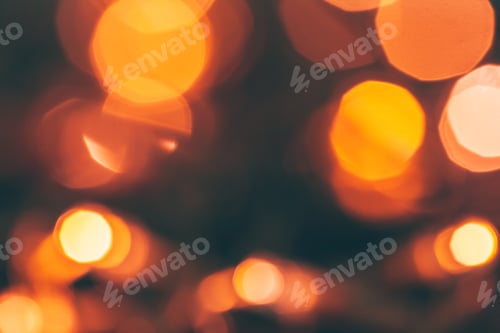 Preview: Abstract Gold bokeh sparkle on dark background