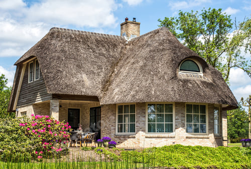 Preview: Traditional house with rustic thatched roof