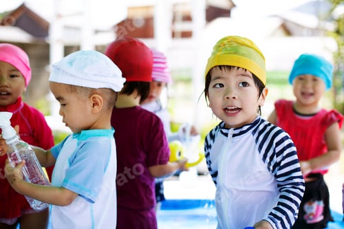 Preview: Group of young children in a Japanese preschool.