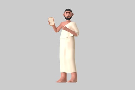 Preview: Muslim man holding phone