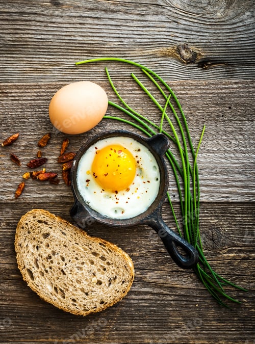 Preview: breakfast with eggs and bread