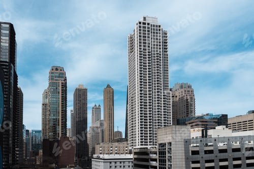 Preview: Big Tall Buildings On A Streets Of Chicago