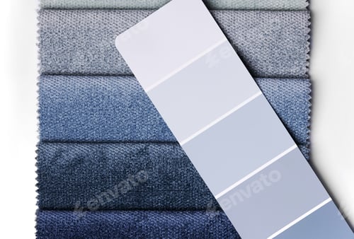 Preview: a variety of fabrics with a color palette