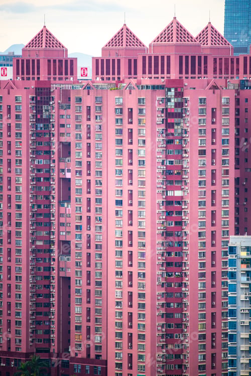 Preview: Shen Zhen skyscraper building landscape, China business urban city in modern