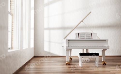 Preview: Classic grand piano in classical style room interior