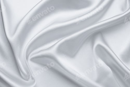 Preview: Smooth wrinkled silk bedsheet, fabric background. Abstract crumpled satin texture.