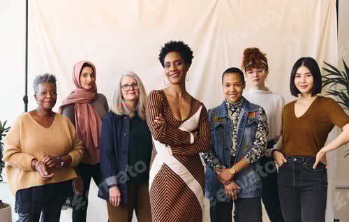 Preview: International Women's Day portrait of multiethnic Women