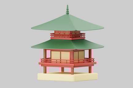 Preview: Japanese pagoda decorative architecture