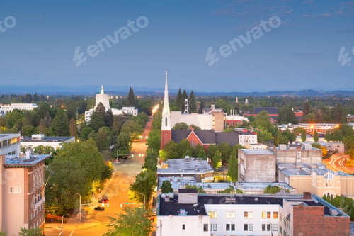 Preview: Salem, Oregon, USA downtown city skyline