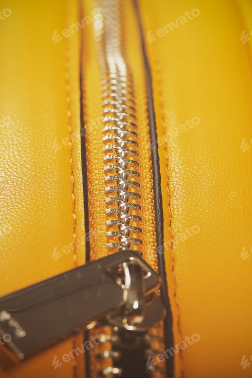 Preview: Zipper On Yellow Leather Bag