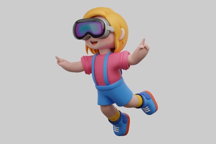 Vista previa: Experiencia VR de Cartoon Girl