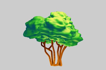 Preview: Low poly canopy tree