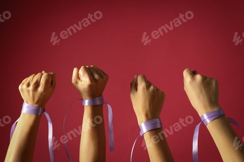 Preview: Purple ribbon, concept for the day of elimination of violence against women.