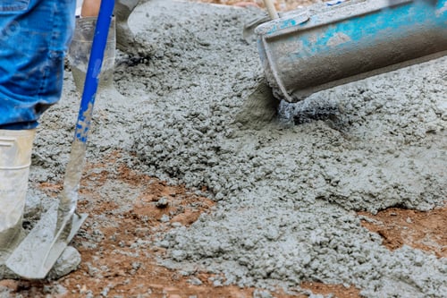 Preview: Worker pour pouring concrete parking for car