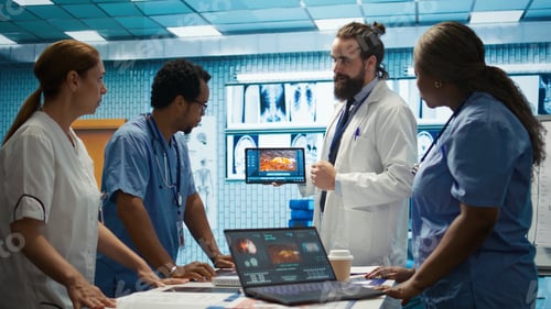 Preview: Neurology specialist examines magnetic resonance imaging brain scan