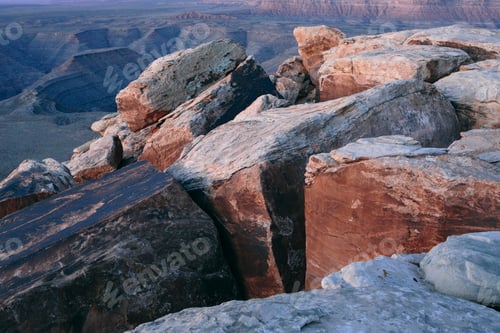 Preview: Rock formations and San Juan Canyon from Muley Point, Bears Ears National Monument, Utah