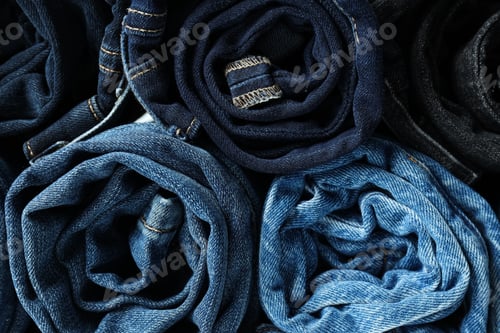 Preview: Concept of modern casual clothes - jeans, rolled jeans