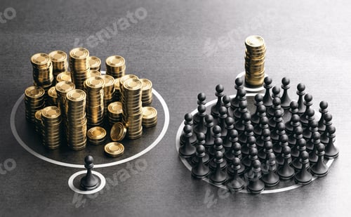 Preview: Concept of economic inequality and rich vs poor people