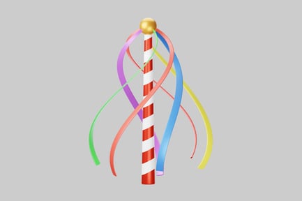 Preview: Maypole with festive ribbons
