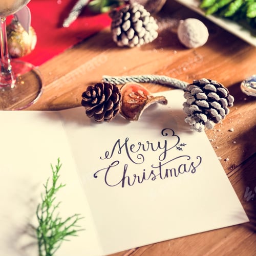 Preview: Merry Christmas Card Present Concept