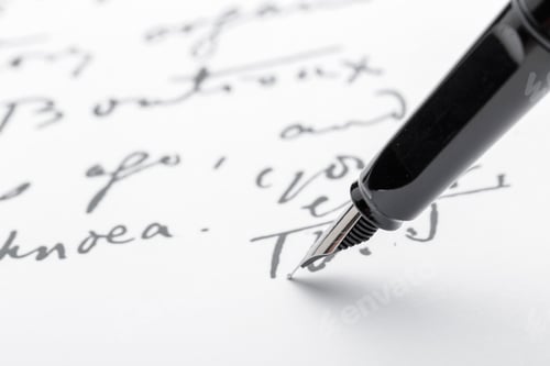 Preview: Fountain Pen on Written Page