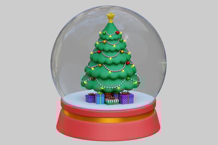 Preview: Festive Christmas Tree Snow Globe