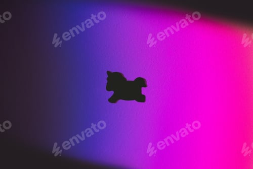 Preview: Unicorn on rainbow background