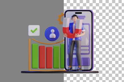 Preview: Digital Marketing Strategy 3D Illustration
