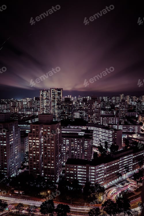 Preview: Singapore's heartland comes alive at night with the gorgeous lights from the apartments and traffic.