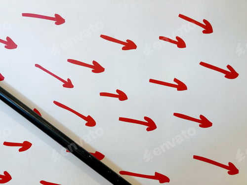 Preview: Arrow signs pointing to basement