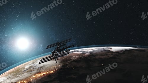 Preview: ISS rotate Earth atmosphere distant exploration