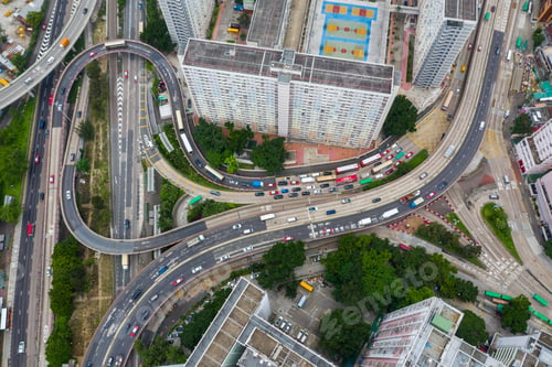 Preview: Choi Hung, Hong Kong 03 September 2019: Aerial view of Hong Kong city