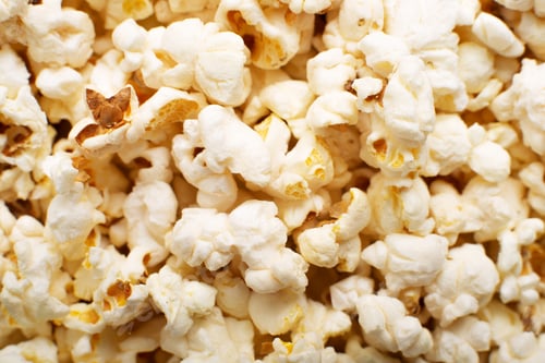 Preview: Fresh butterfly popcorn background closeup view