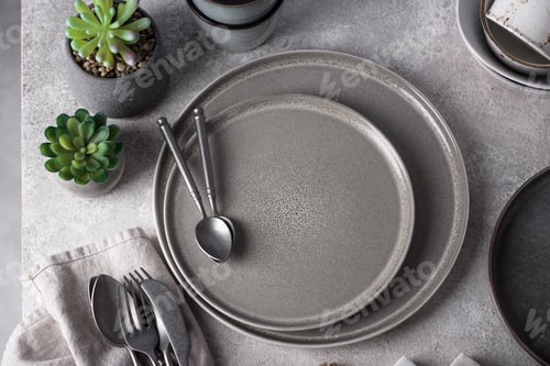 Preview: Steel modern cutlery, knife, spoon and fork