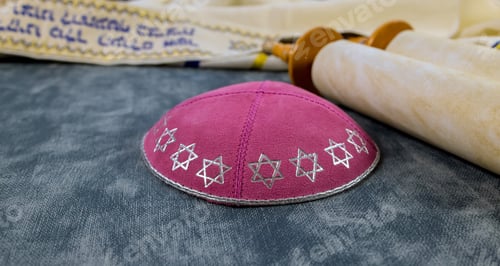 Preview: Prayer holy book the shofar horn with jewish religious symbols