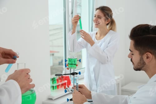 Preview: Medical students working in modern scientific laboratory