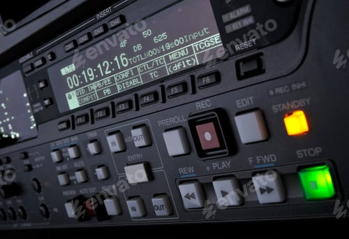 Preview: Close-up of the front panel of the digibeta recorder