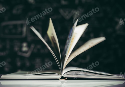 Preview: An open book placed in the classroom
