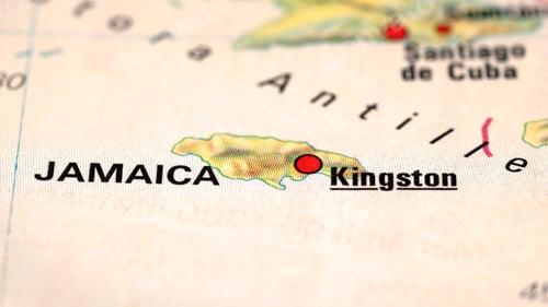 Preview: Jamaica Word Map, Kingston Capital Text, Creative Font