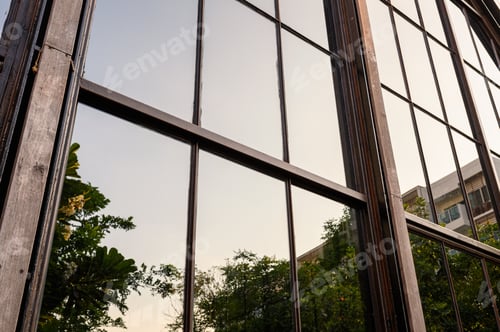 Preview: Modern industrial building with glass windows