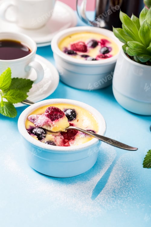 Preview: Traditional french sweet fruit dessert clafoutis