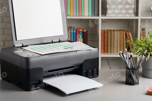 Preview: Photocopier machine for document printing in the office