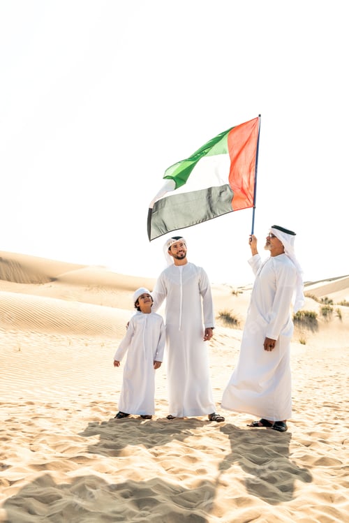 Preview: Three generation family making a safari in the desert of Dubai